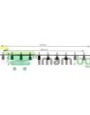 Градински гирлянд с 10 LED крушки